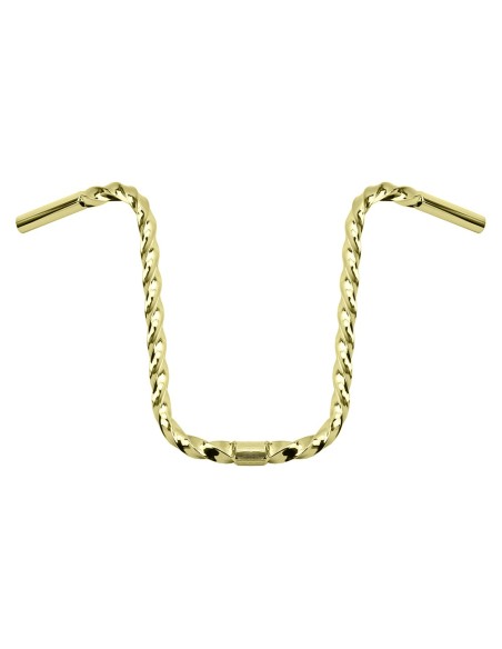 U Square Twisted Handlebar 13 25.4mm Gold.